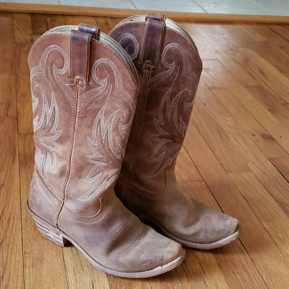 Durango Brown Leather Western Cowboy Boots
